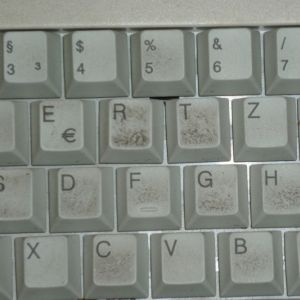 Tastatur vor der Reinigung